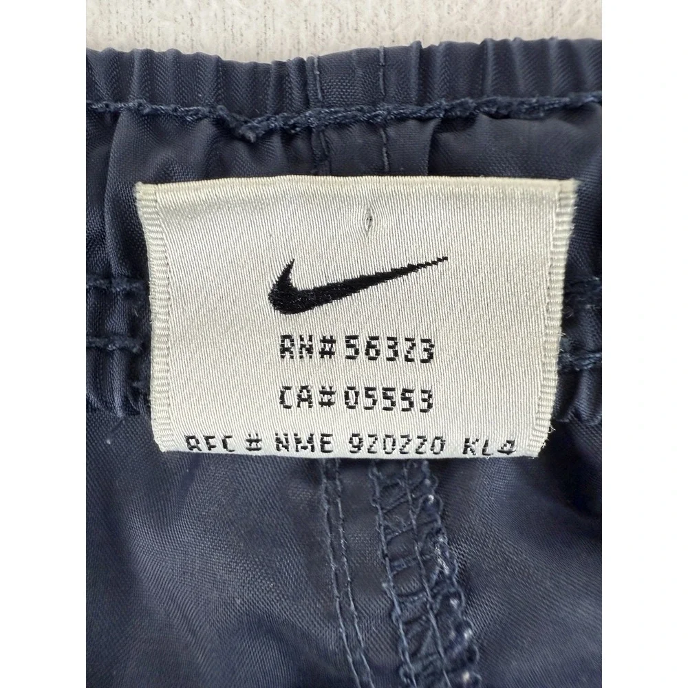 Vintage Nike White Tag Navy Tapered Ankle‎ Zip Nylon Windbreaker Men's XL
